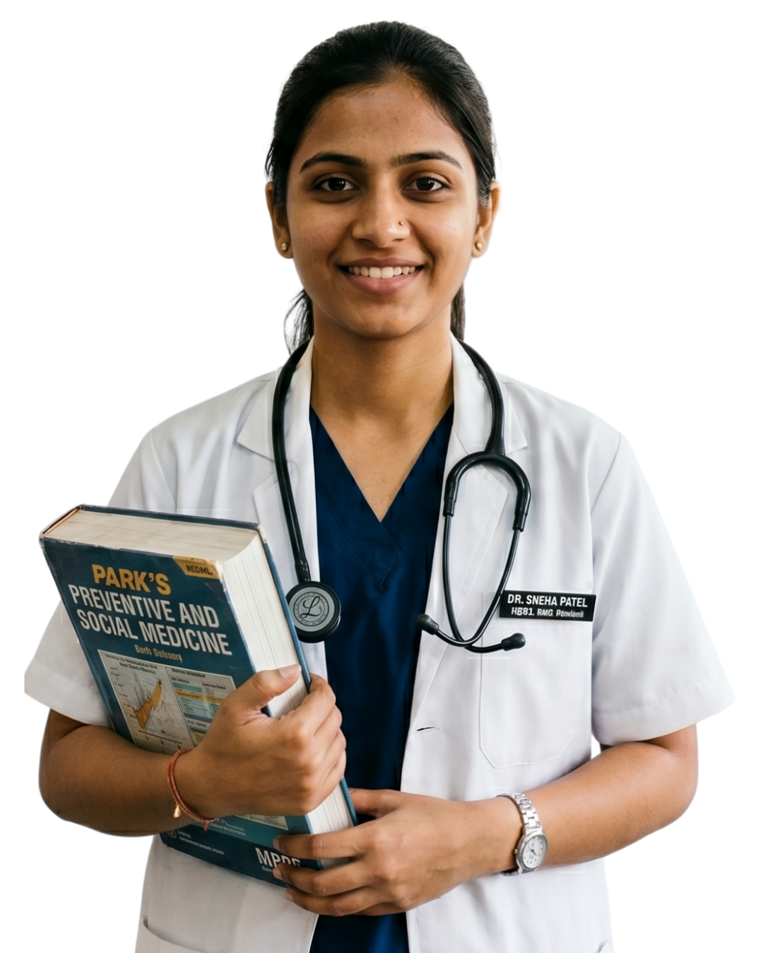 MBBS student doctor in white coat